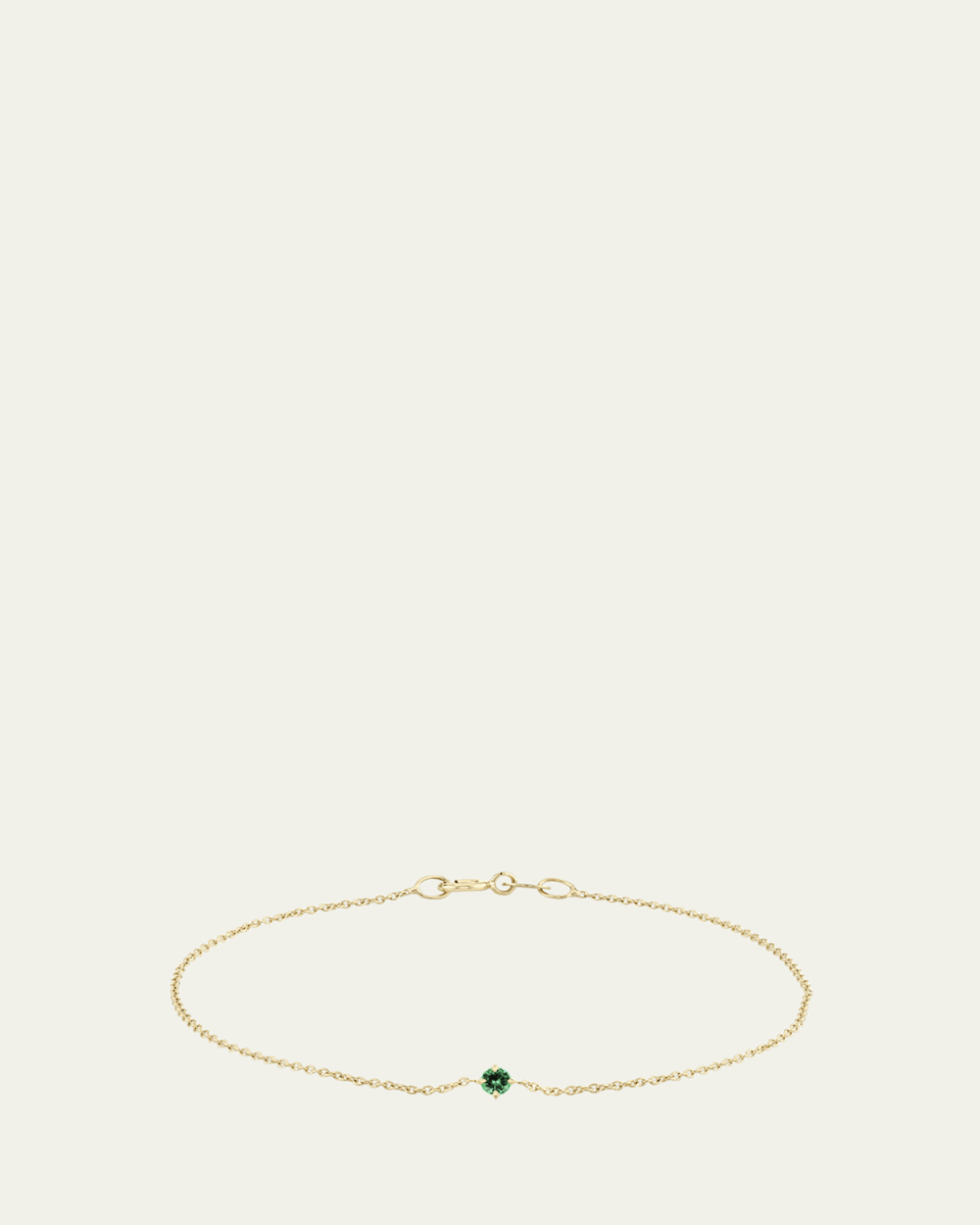 Round Emerald Floating Bracelet